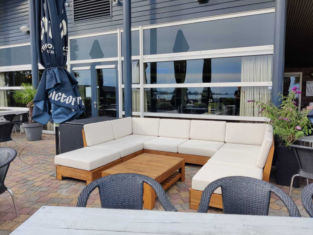 Houten loungebank en tafel van Zonkey – foto 9